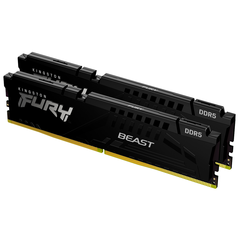 Память оперативная/ Kingston 16GB 5200MT/s DDR5 CL40 DIMM (Kit of 2) FURY Beast Black XMP