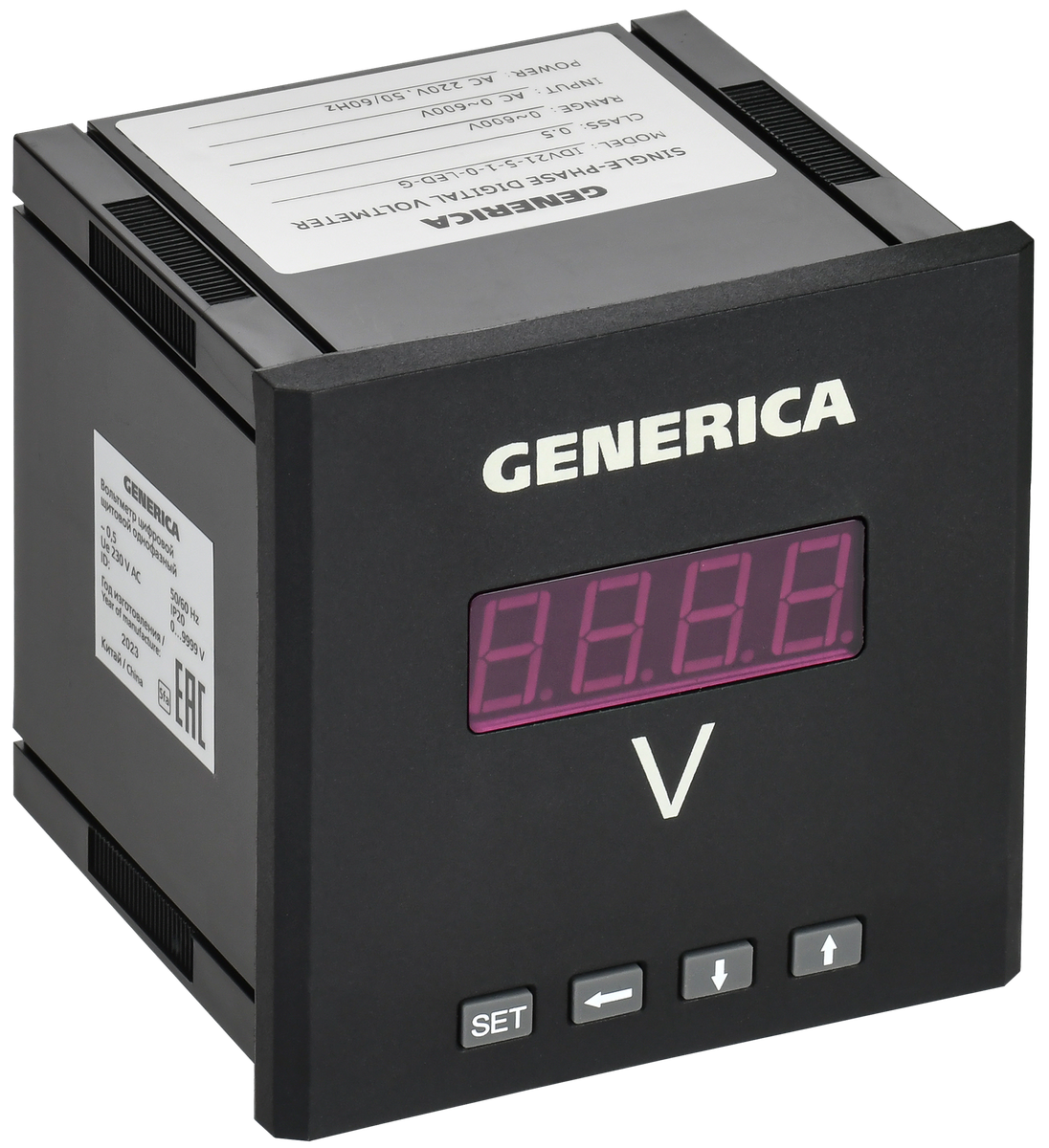 Вольтметр цифр. щит. 1-ф. 96х96 LED GENERICA