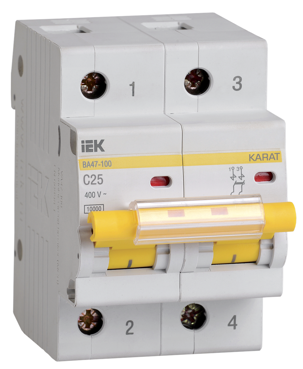 KARAT Авт. выкл. ВА47-100 2P C 25А 10кА IEK
