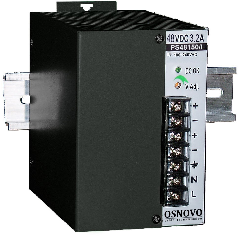 Промышленный блок питания OSNOVO PS-48150/I Промышленный блок питания. DC48V, 3.2A (150W). Диапазон входных напряжений: AC195-265V. КПД: 83%. Регулировка выходного напряжения в диапазоне 45-53V. Защита от короткого замыкания,