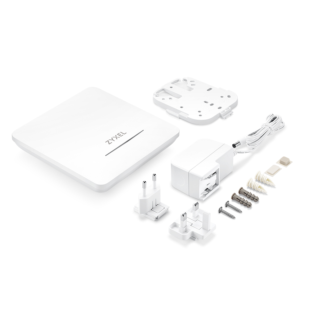 Точка доступа/ Точка доступа Zyxel NebulaFlex NWA90BE PRO, Wi-Fi 7 (BE6500), MU-MIMO 2x2+2x2, 1xLAN 2.5GE, БП в комплекте