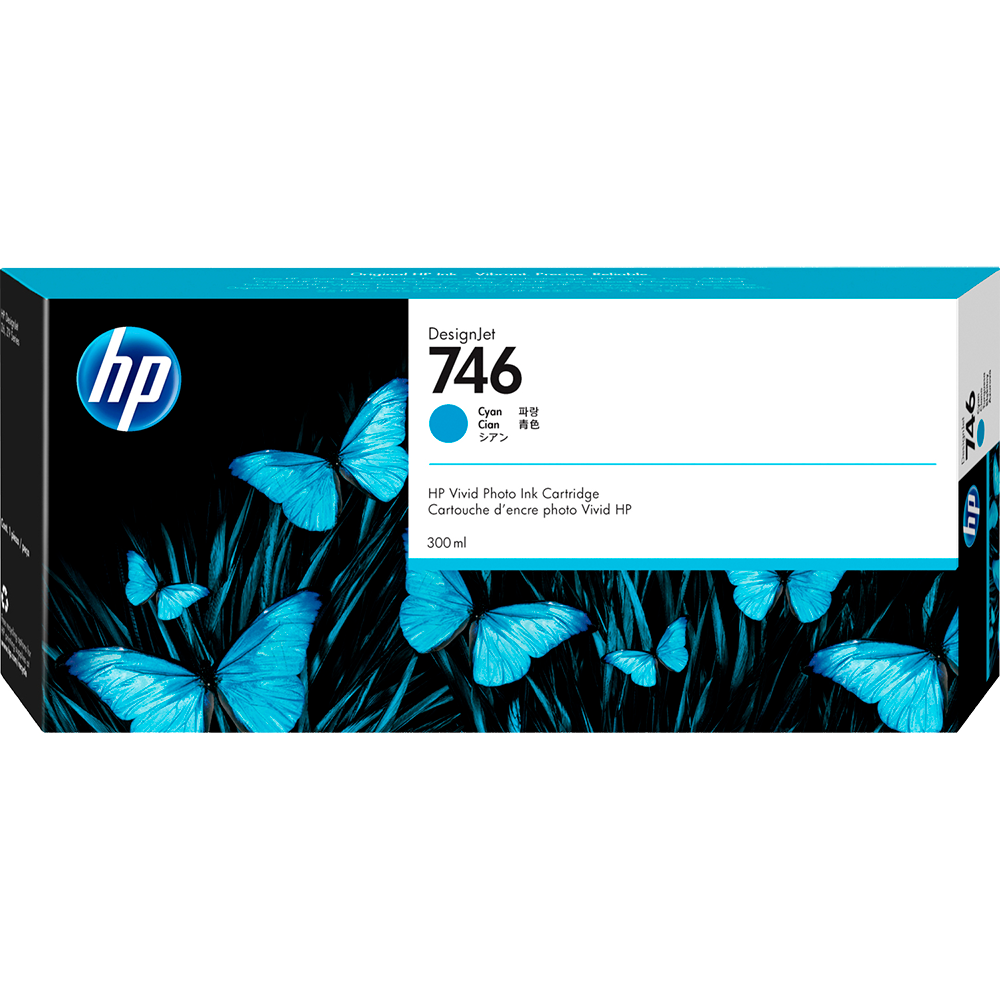 HP  P2V80A Картридж HP 746 голубой   {HP DesignJet Z6/Z9+ series, (300 мл)}