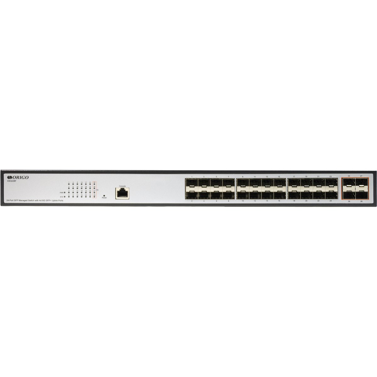 Коммутатор ORIGO OS3228F/A1A, L3, 24×1000Base-X SFP, 4×10GBase-X SFP+, 1U