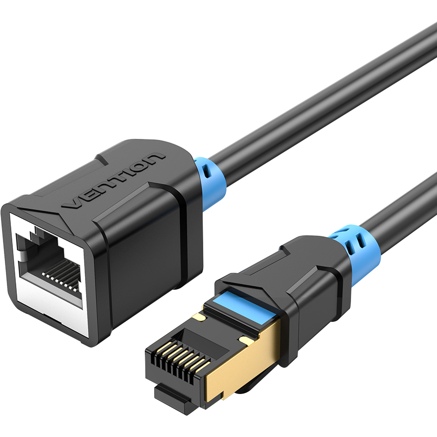Патч-корд удлинитель SSTP кат.6, 1.5м, RJ45, черный, Vention (IBLBG)