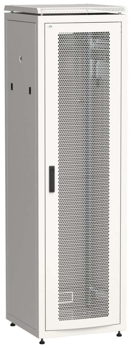 ITK LINEA N Шкаф сетевой 19" 47U 600х600мм перфорированная передняя дверь серый