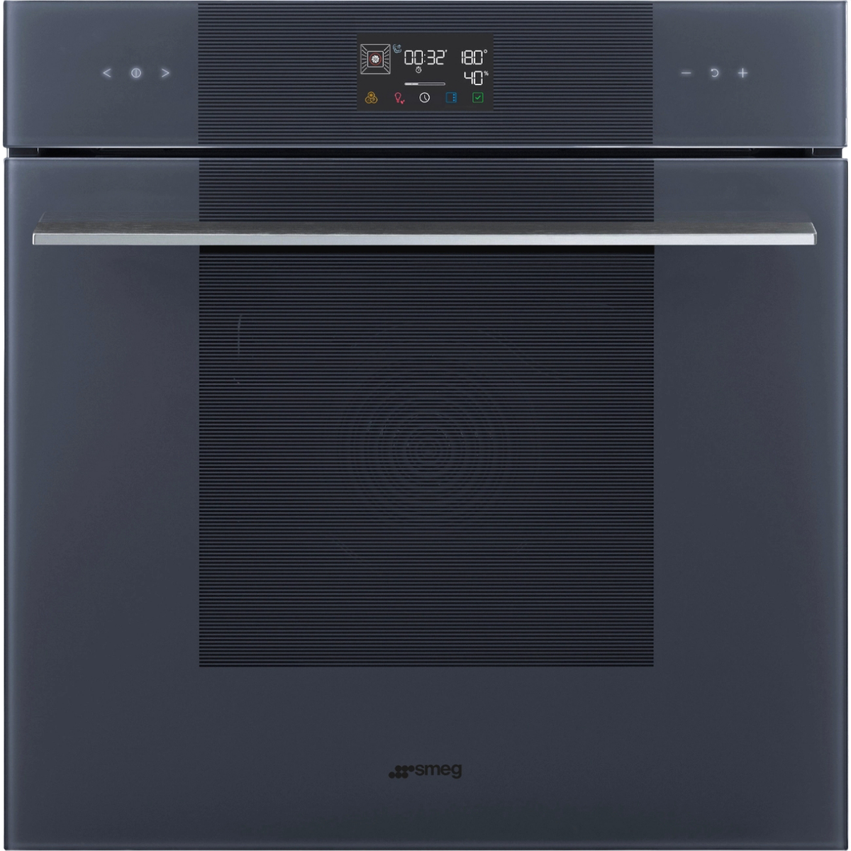 Встраиваемый духовой шкаф SMEG/ Многофункциональный духовой шкаф с пиролизом и пароувлажнением, 60 см, 12 функций, стекло Neptune grey. Класс энергопотребления А+