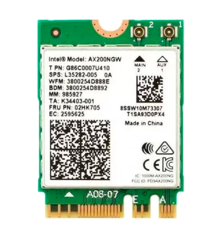 Плата сетевого контроллера/ Intel Wi-Fi 6 AX200, 2230, 2x2 AX+BT, No vPro, 985927