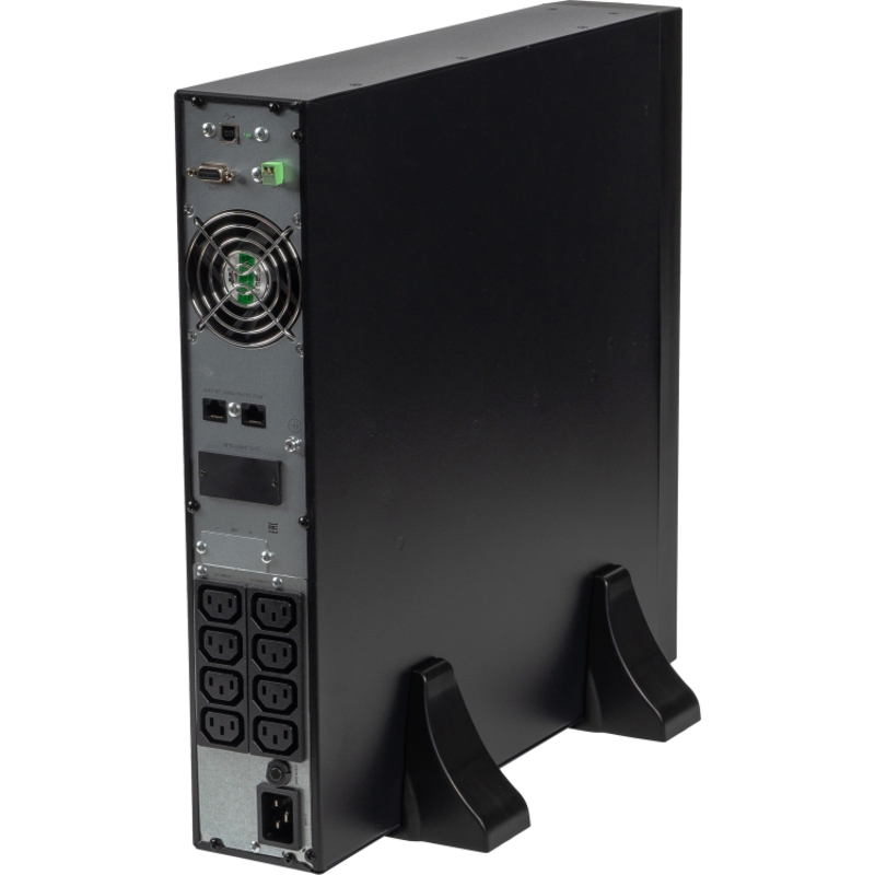 8769 Источник бесперебойного питания SKAT-UPS 2000-RACK-ON-4X9-E P3 2000ВА/2000 Вт, 2U, On-Line, синус, встр. АКБ 48В (4x9Ач), 8хC13, USB, RS232, RS485, параллельный порт, слот для карт (SNMP, реле), EPO, ШхГхВ 440х455х88, масса 22.7 кг