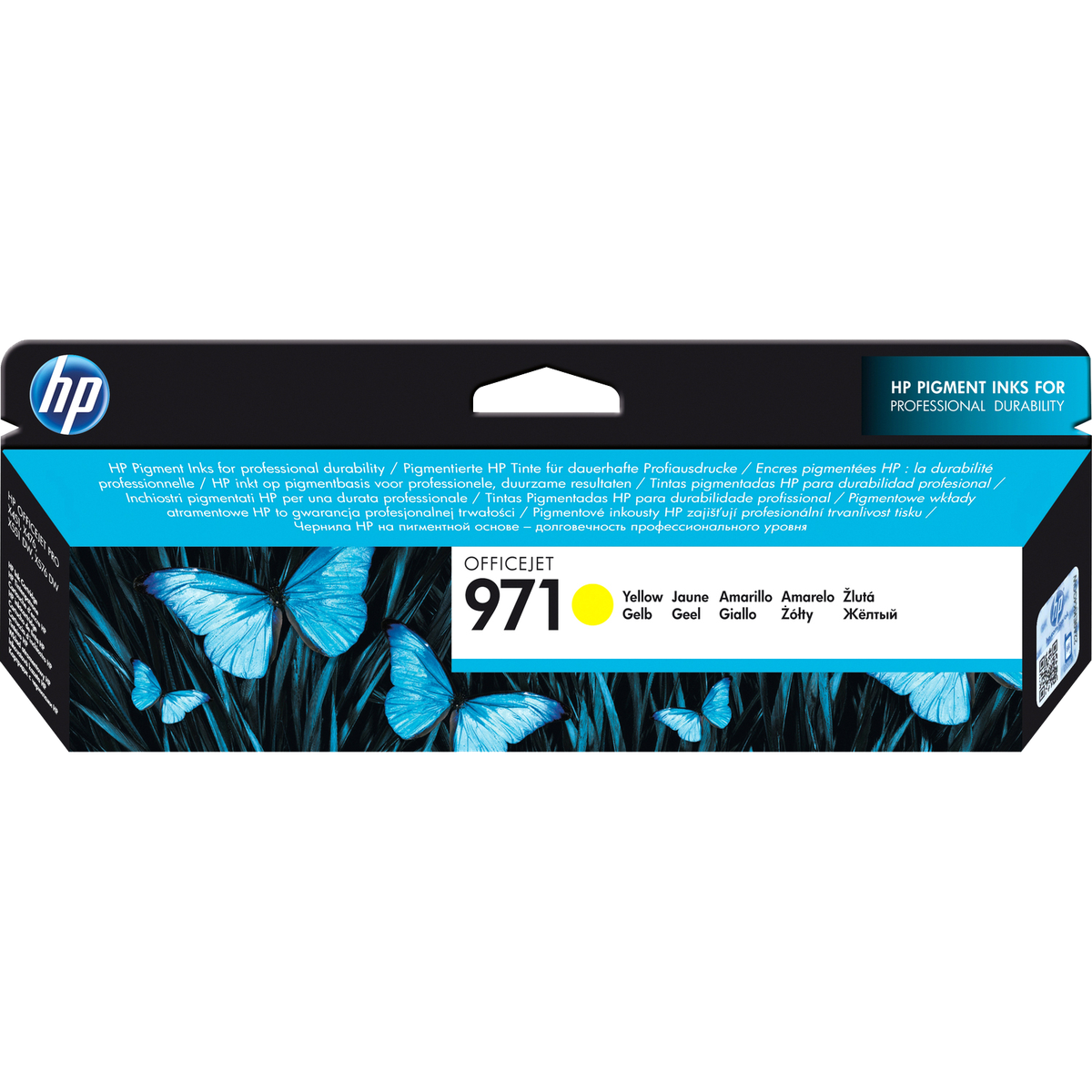 CN624AE - Yellow Ink Cartridge №971 for OfficeJet Pro X476dw/X576dw/ X451dw, up to 2500 pages.