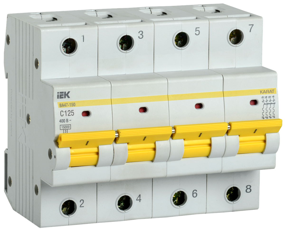 ВА47-150 4P C 125А 15кА KARAT (MVA50-4-125-C)