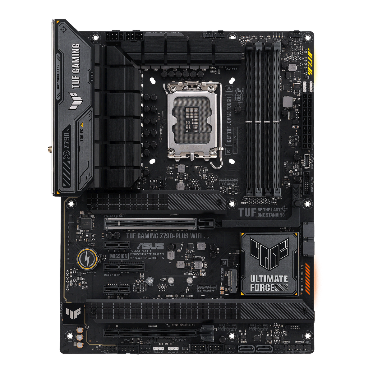 Материнская плата ASUS TUF GAMING Z790-PLUS WIFI LGA1700 ATX 4xDDR5 2xPCIEx16 PCIEx4 2xPCIEx1 4xM.2 2xUSB-C DP HDMI 2.5GLAN Wi-Fi 6Е
