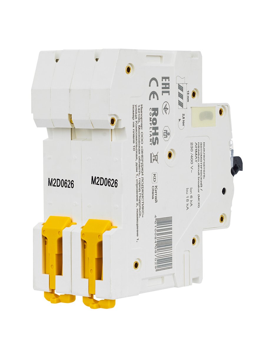 ARMAT Авт. выкл. M06N 2P D 6А IEK