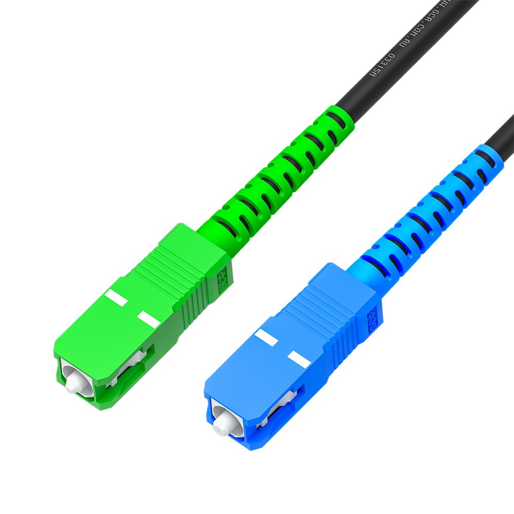 GCR PRO Патч-корд оптический 2.0m переходной SC/APC - SC/UPC Simplex одномодовый SM 9/125, LSZH, черный