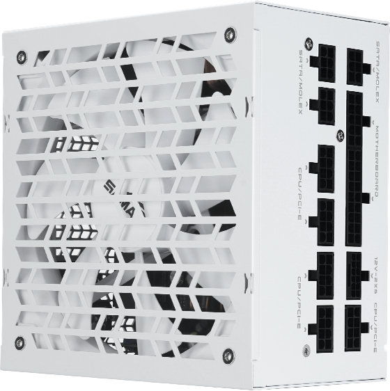 Блоки питания/ Power Supply SAMA G1000 White (HAT-1000yzB1G), 1000W 80+ Gold (ATX, 3.1, PCIe 5.0, Full modular, 1x24(20+4)pin mesh 550mm, 2xCPU 8(4+4)pin 700mm, 3xPCIe*2 8(6+2)pin 600mm, 1x12VHPWR PCIe 5.1 12+4pin 600W 600mm, 4xSATA*3 450+150+150+150mm, 4xMOLEX4pin*3 450+150+150+150mm , Active, 140x140mm, 150x150x86mm, APFC, OVP, UVP, SCP, OCP, OTP, OPP, SIP, white)