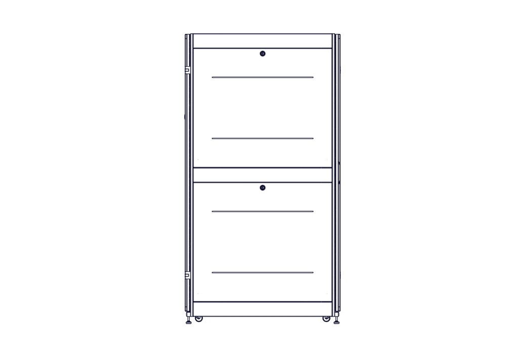 Шкаф Systeme Electric, серия Uniprom, 42U-800/1070, боковые панели 4шт, черный