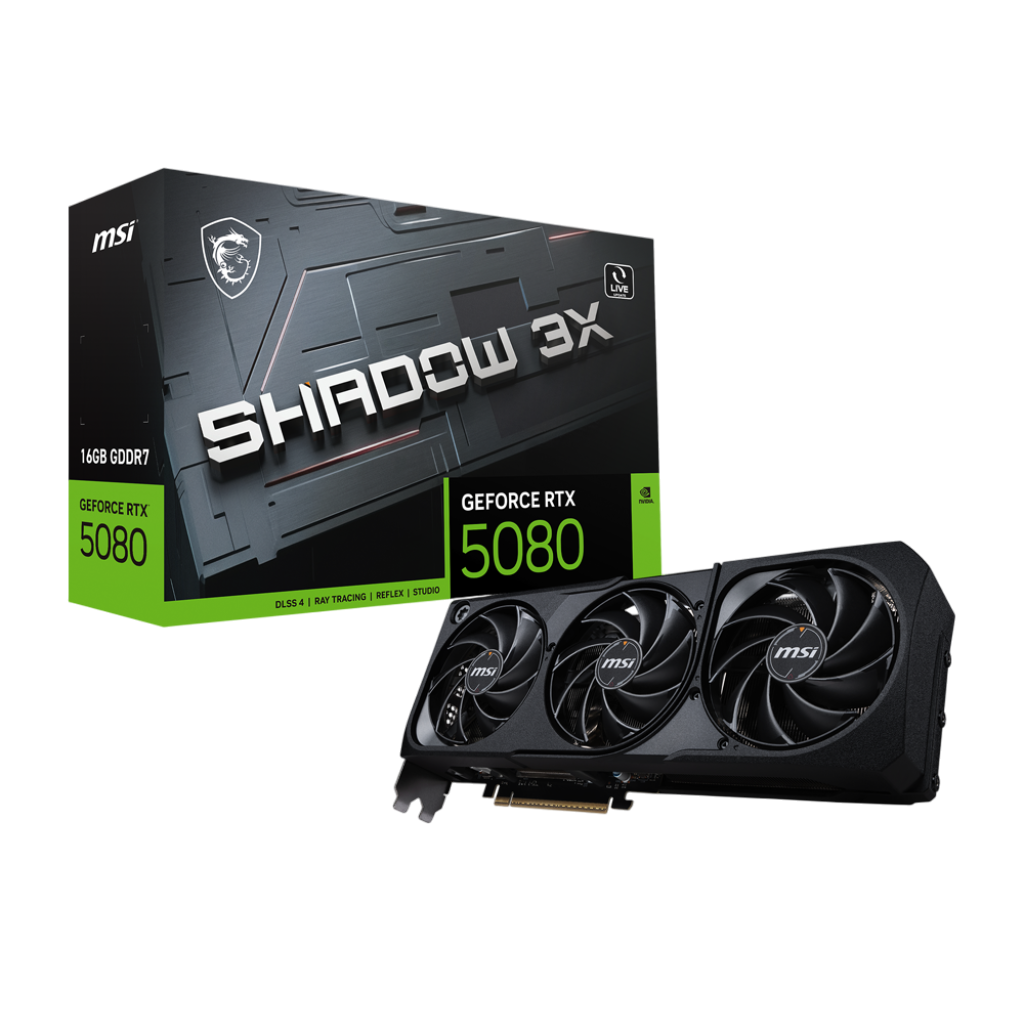 Видеокарта MSI NVIDIA GeForce RTX 5080 16Gb (RTX 5080 16G SHADOW 3X)