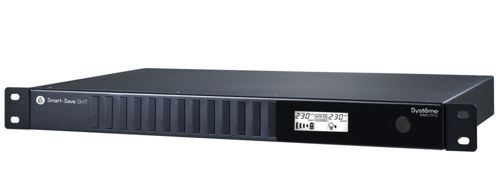 Источник бесперебойного питания Systeme Electric Smart-Save SMT, 750VA/450W, RM 1U, Line-Interactive, LCD, Out: 230V 4xC13, SNMP Intelligent Slot, USB, RS-232