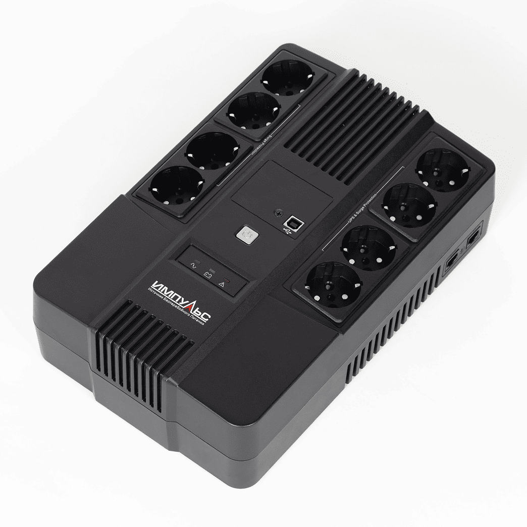 ИБП МАСТЕР 600, 600/360 ВА/Вт, LED, USB, RJ11/RJ45, SCHUKOx8/ line-interactive AS brick