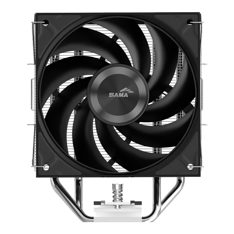 Кулер для процессора/ CPU Cooler SAMA A40E (240W, 4-pin PWM, 152mm, 4x6mm, 1x120mm, 78CFM, 29dBA, 2200RPM, S: 1851/1700/1200/115X, AM5/AM4, silver)