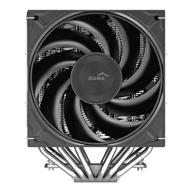 Кулер для процессора/ CPU Cooler SAMA A60E (265W, 4-pin PWM, 156.5mm, 6x6mm, 2x120mm, 78CFM, 29dBA, 2200RPM, S: 1851/1700/1200/115X, AM5/AM4, silver)