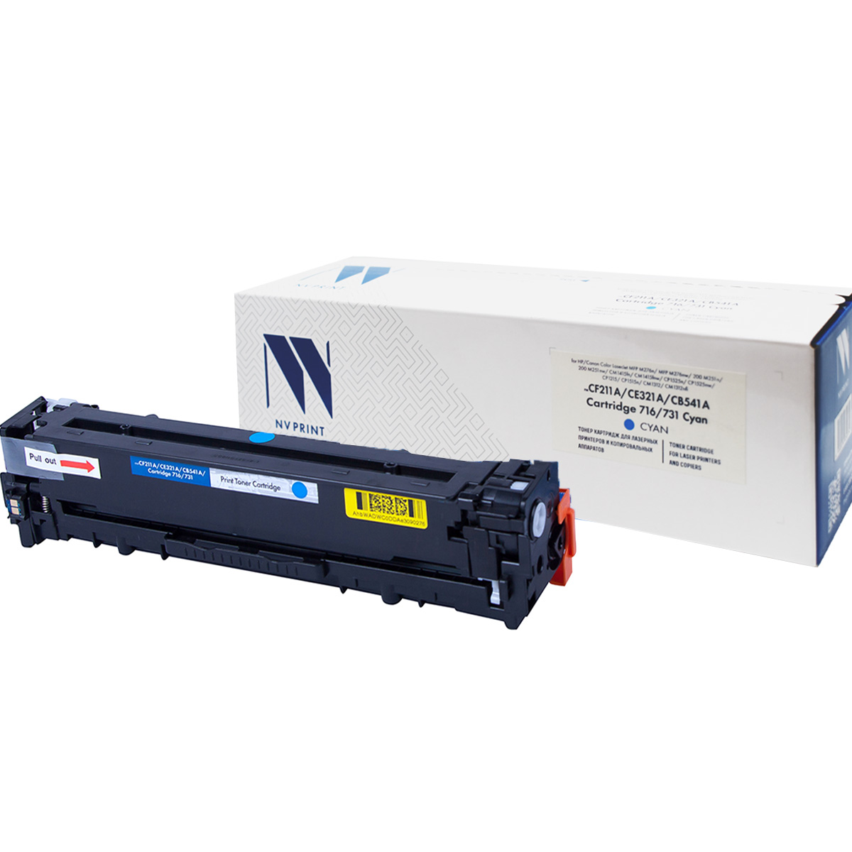 -/ Тонер-картридж NVP NV-CF211A/CE321A/CB541A/NV716/731 Cyan универсальные для HP/Canon LaserJet Pro 200 color MFP M276n/ MFP M276nw/ 200 M251n/ M251nw/ CM1415fn/ CM1415fnw/ CP1525n/ CP1525nw/ LBP 7100 i-Sensys 7100CN/ 7110/ 7110CW/ MF 623CN/ 628CW/ 8230/ 8230CN/ 8280/ 8280CW (1600k)