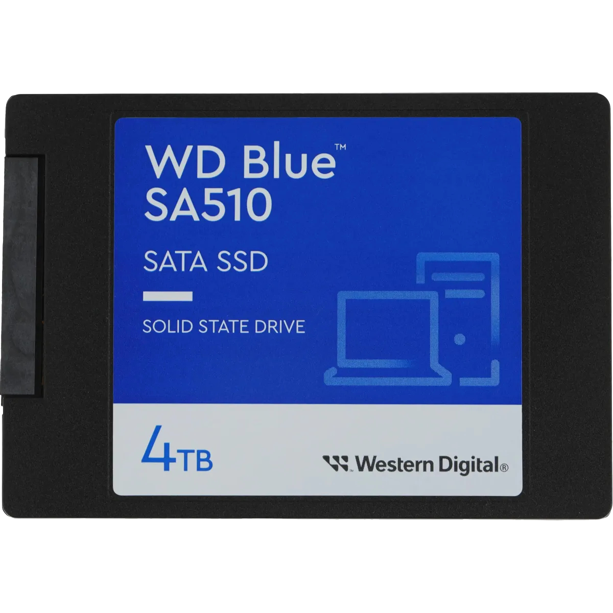 Твердотельный накопитель/ WD SSD Blue SA510, 4000GB, 2.5" 7mm, SATA3, R/W 560/520MB/s, IOPs 87 000/83 000, TBW 600, DWPD 0.1 (12 мес.)