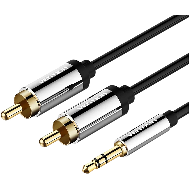 Кабель Vention аудио Jack 3,5 mm M/2RCA M - 3 м Серый P550AC300-S