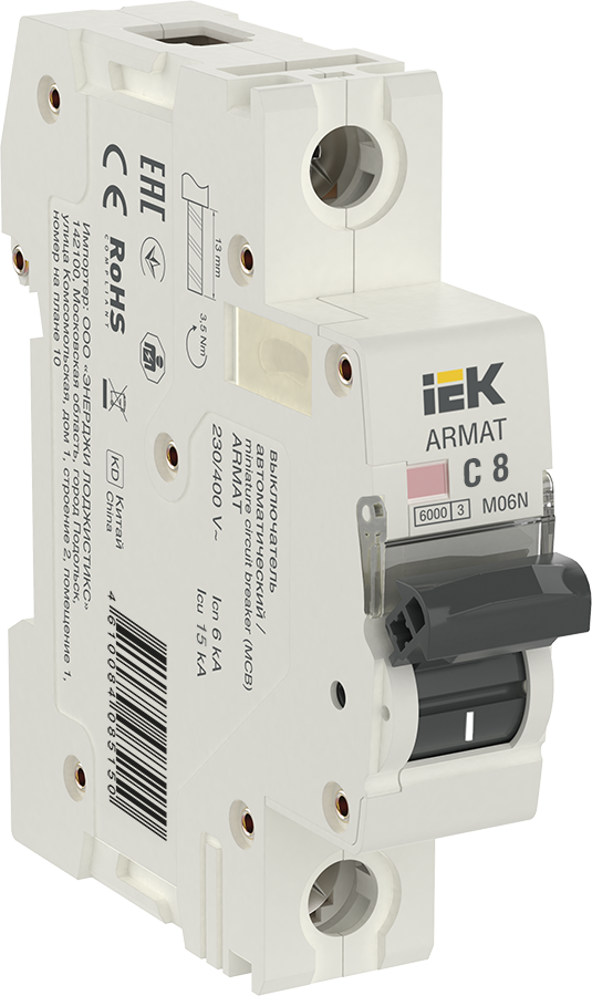 ARMAT Авт. выкл. M06N 1P C 8А IEK