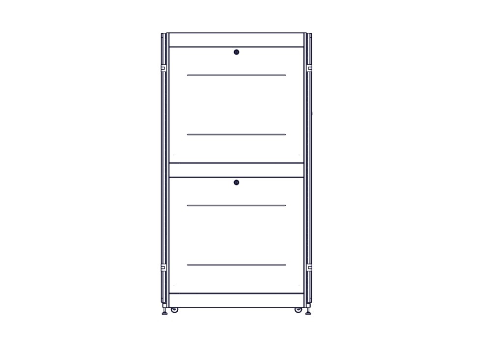 Шкаф Systeme Electric, серия Uniprom, 42U-800/1070, боковые панели 4шт, черный