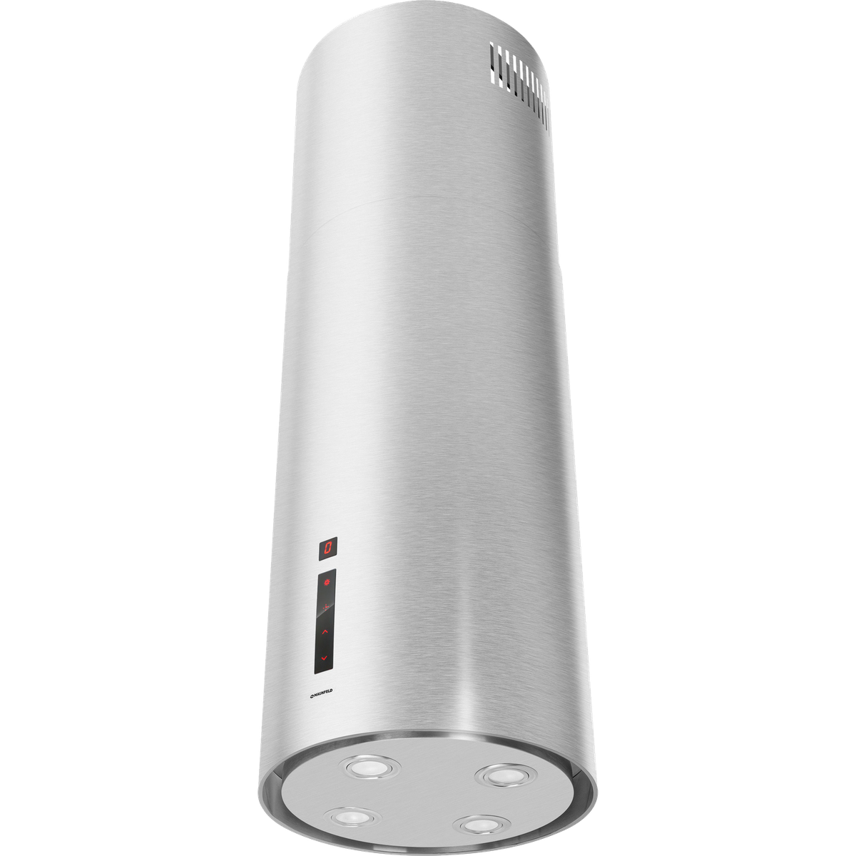 Вытяжка MAUNFELD/ Кухонная вытяжка LEE ISLA (sensor) 39 INOX, островная, потолочный монтаж, цилиндрическая, 38 см, 1000 м3/ч, 4 скорости, сенсорное управление, энергоэффективность В, цвет нерж. сталь