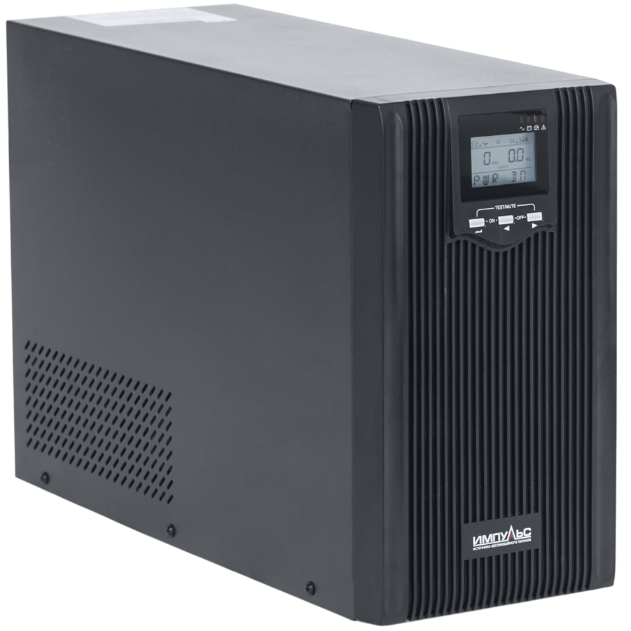 Импульс ИБП Юниор ПРО 3000 {3000 ВА/2400 Вт, LCD, USB, RJ-45/RJ-11, слот для SNMP, АКБ 4х9Ач, IEC-C13x3 +  SCHUKOx3},черный