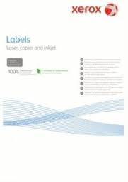 Наклейки Laser/Copier XEROX А4:2, 100 листов (210x148,5мм) Прямоугольные края (003R97401)