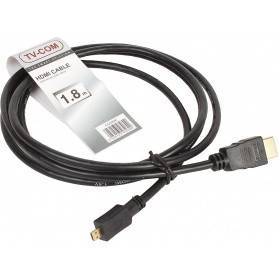 Кабель HDMI to MicroHDMI ver1.4V+3D,1,8m <CG583K-1.8M>, TV-COM.