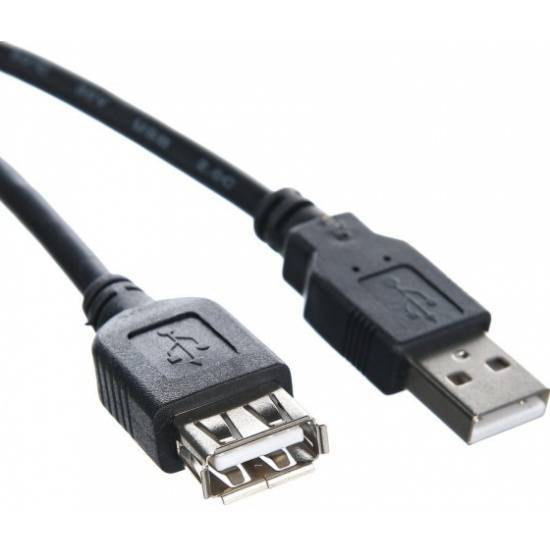 Кабель удлинительный TELECOM USB2.0 <Am-->Af> 1,5 м черный.