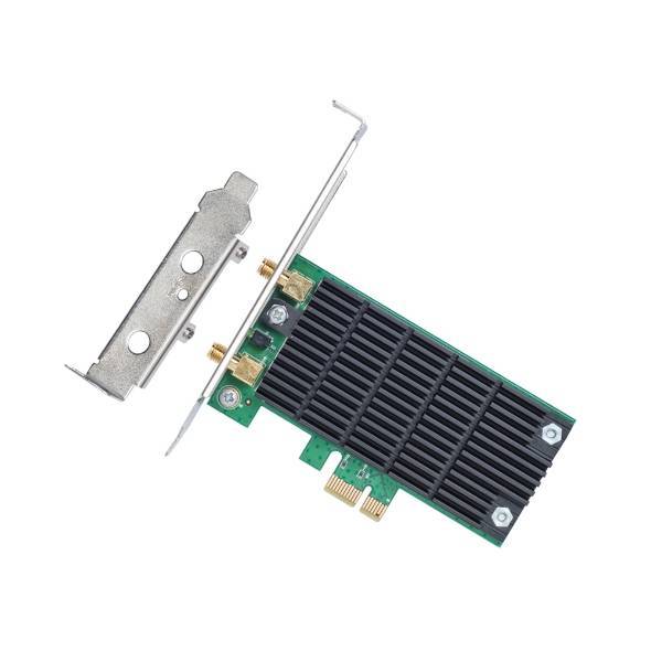 TP-Link Archer T4E Двухдиапазонный Wi-Fi адаптер PCI Express AC1200, до 300 Мбит/с на 2,4 ГГц + до 867 Мбит/с на 5 ГГц