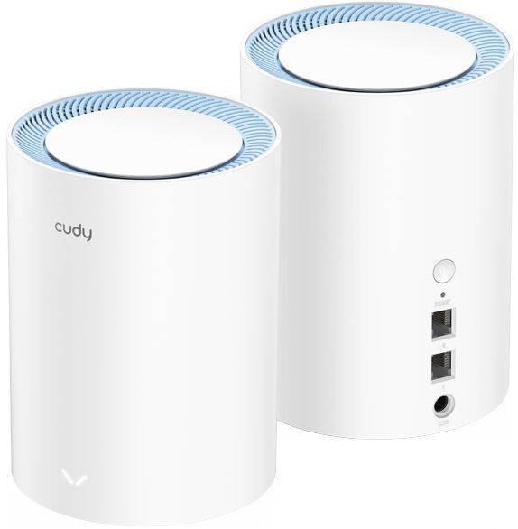 Cudy M1200(2-Pack) 1.0 Wi-Fi Mesh-система АС1200, 2,4/5 ГГц, до 1167 Мбит/с, 2x100 Мбит/с, Cudy Mesh, MU-MIMO, белый