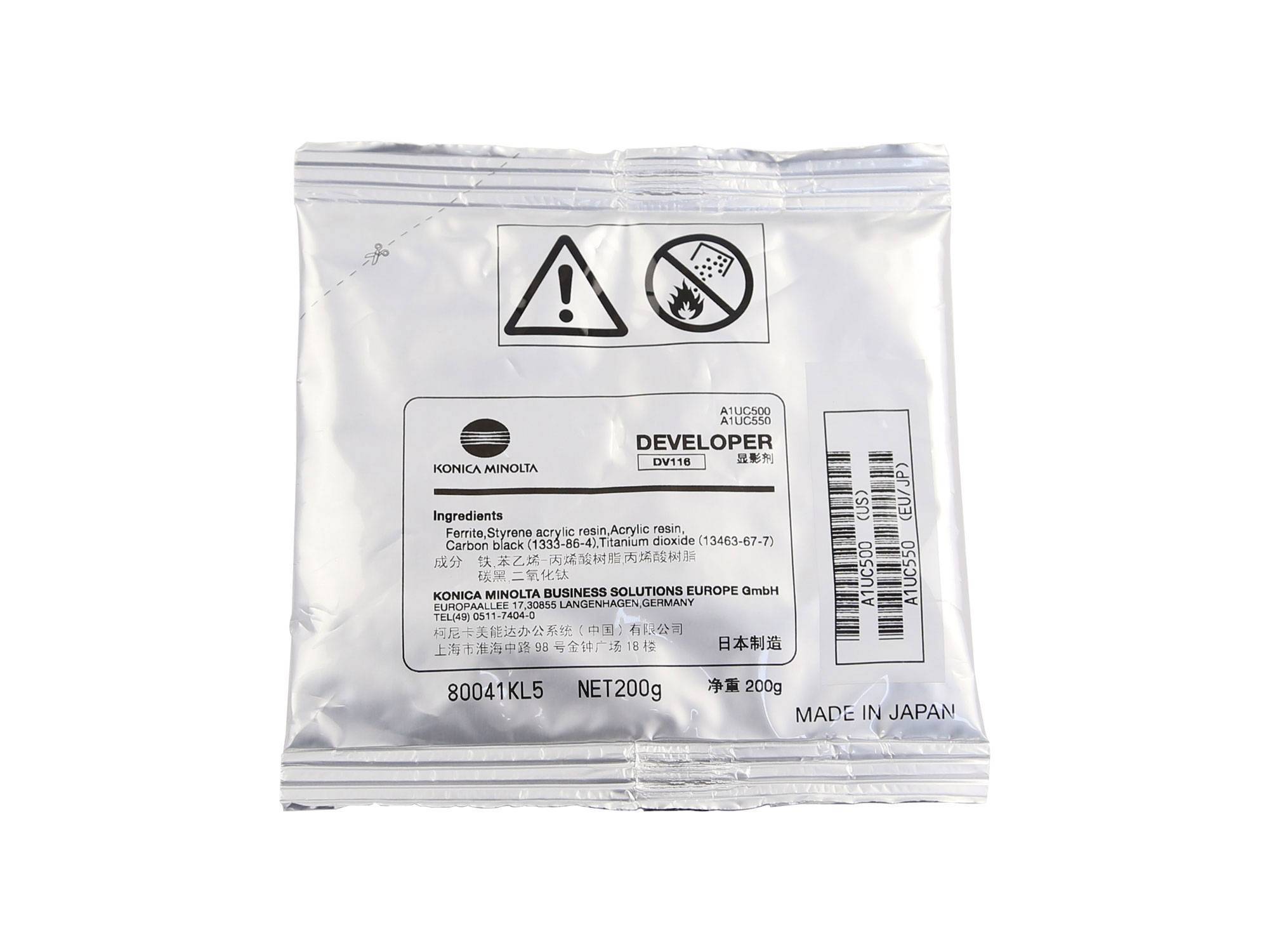 Девелопер для KONICA MINOLTA Bizhub 164/184/195/215 (A1UC500/DV-116) 170г CET
