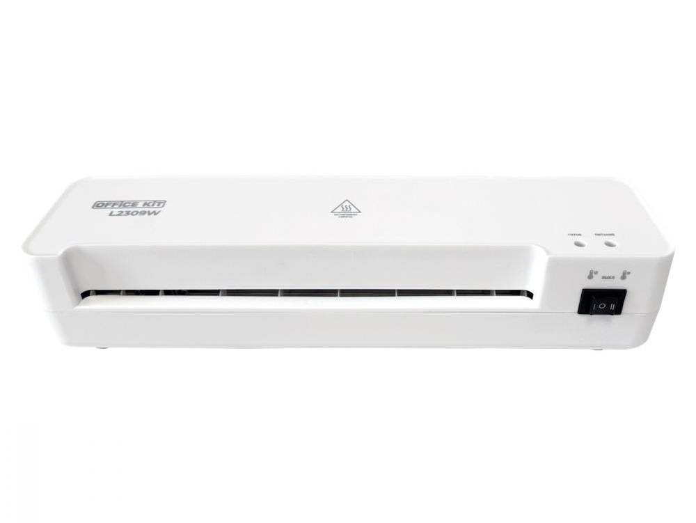 Ламинатор Office Kit L2309W, A4   (75-125 мкм),  300 мм/мин., 2 вала, холодное ламин, ABS (разжим валов), белый.