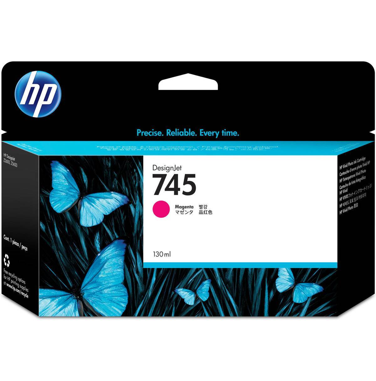 Картридж HP 745 Magenta для DesignJet Z2600 PS/Z5600 PS (130 мл) ( F9J95A )