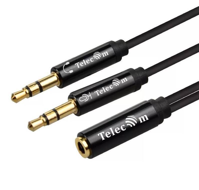 Кабель-адаптер  2*3.5ST(M)/3.5 ST(F), 0.2м, Telecom PRO