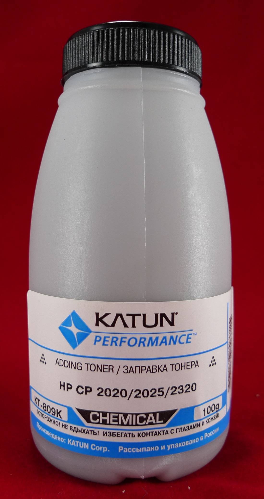 Тонер HP CP2020/2025/CM2320 черный, химический (фл.100г.) Katun фас. России