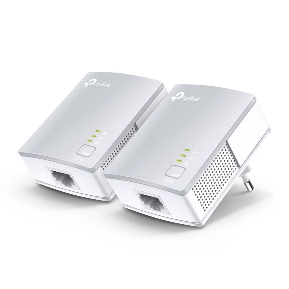 TP-Link AV600 Powerline Starter Kit. KIT: 2× TL-PA4010. SPEED: 600 Mbps Powerline. SPEC: Qualcomm CPU, 1× 10/100 Mbps Ports, Wall Plugged, HomePlug AV2. FEATURE: Plug and Play, tpPLC Utility, Power Saving, Pair for More Security (PA4010 KIT)
