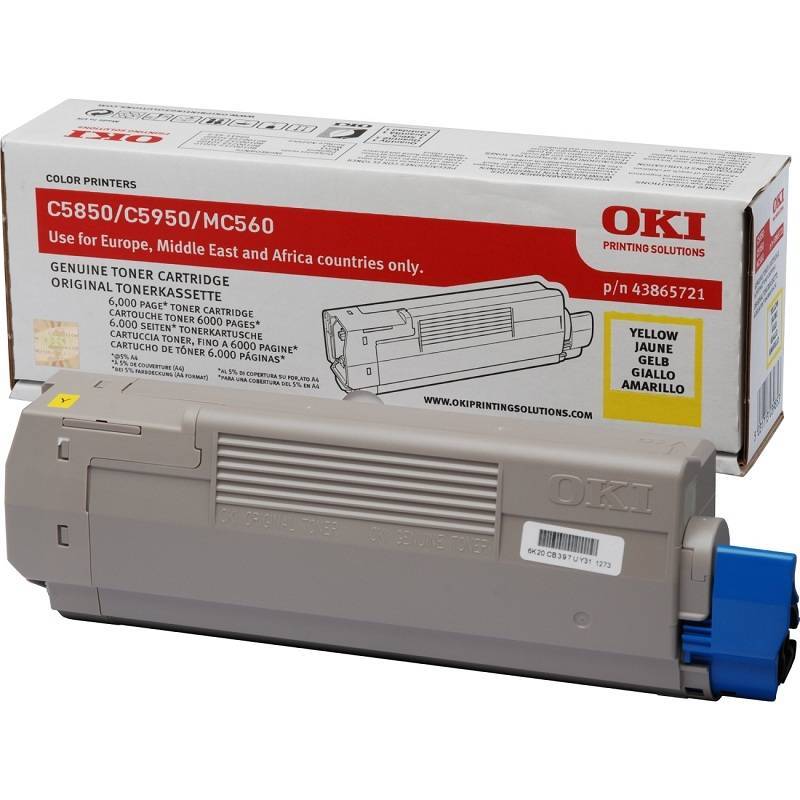 Тонер-картридж Oki C5850/5950/MC560 6K (yellow)