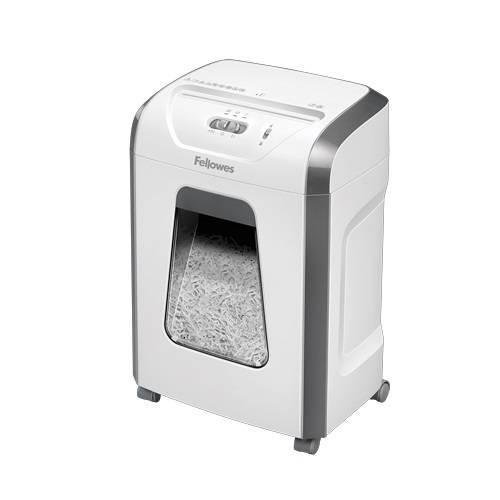 Fellowes® Шредер Powershred 15C, DIN P-4, 4x40мм, 15лcт., 19лтр., Safety Lock, белый.