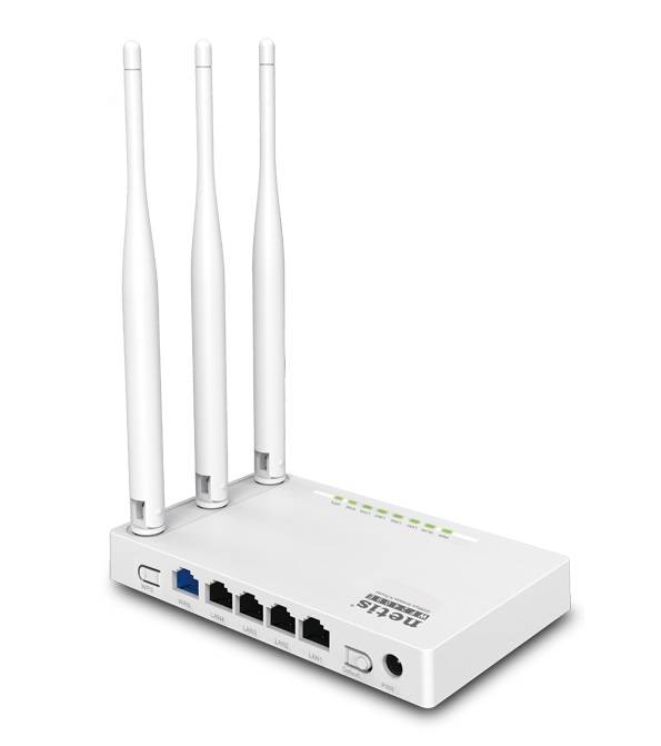 Беспроводной маршрутизатор NETIS - WF2409E, 2.4 ГГц, 300Мб/с, IEEE 802.11 b/g/n, 4x RJ-45, 10/100 Мб/с, mac address filtering, 3 antennas, Белый, WF2409E