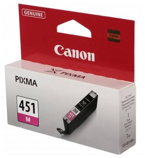 Картридж CANON CLI-451 M пурпурный, 7мл, 344 стр