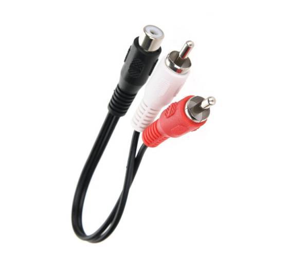 Кабель-разветвитель Телеком 1RCA (F) - 2RCA (M) <TAV4355-0.2M>