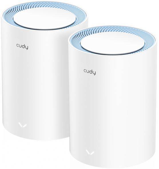 Cudy M1200(2-Pack) 1.0 Wi-Fi Mesh-система АС1200, 2,4/5 ГГц, до 1167 Мбит/с, 2x100 Мбит/с, Cudy Mesh, MU-MIMO, белый