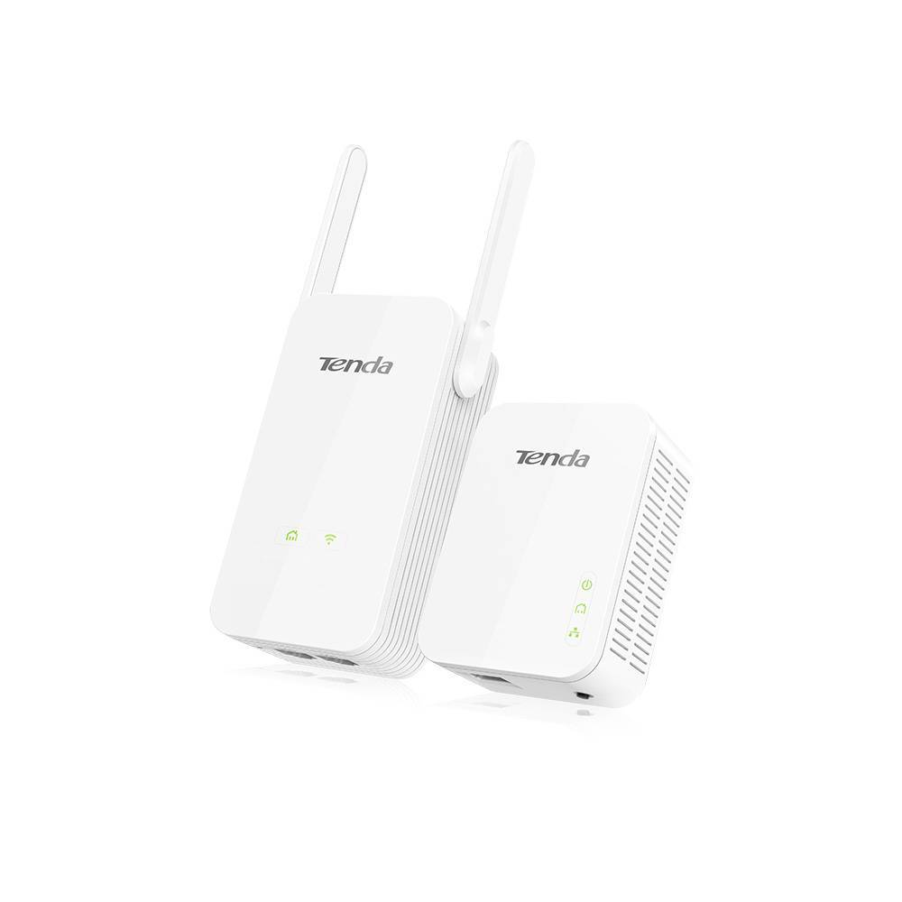 Tenda PH5 Набор PowerLine адаптеров, 1000 Мбит/с, в комплекте - 2 шт (P3, PA6), Wi-Fi 2.4 ГГц 300 Мбит/с