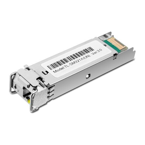 TP-Link Gigabit Single-Mode WDM Bi-Directional SFP Module. SPEC: LC Connector, TX:1550nm/RX:1310nm, Single-mode, 10 km (SM321A)